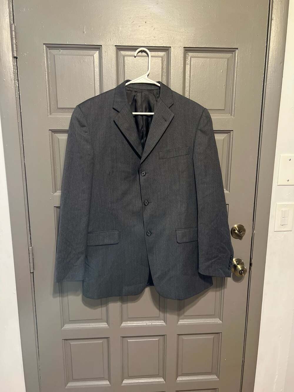 Burberry London Bond Street Grey 100% Wool 3-Button Blazer Jacket Size 41 Reg